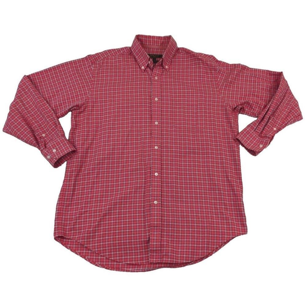 Bobby Jones Men's Long Sleeve Shirt Plaid Check L Woven in Italy